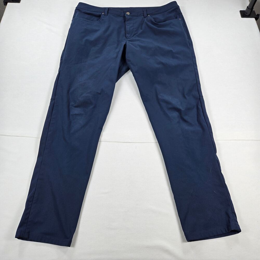 Lululemon Athletica ABC Slim Warpstreme Navy Blue Pants Men's Size 38